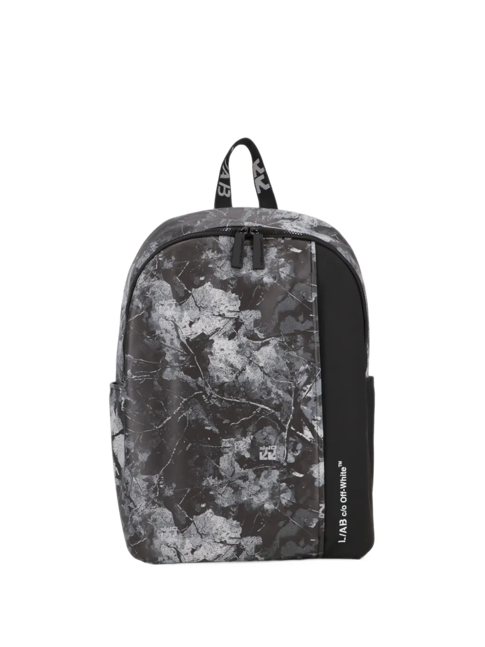 LuxeSupply Port marble-print backpack - Nero