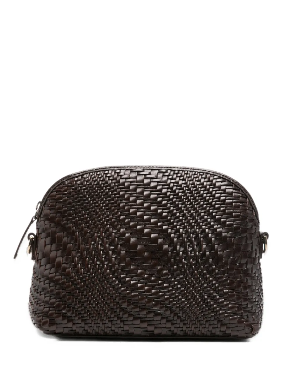 DRAGON DIFFUSION Fellini Optical clutch bag - Marrone