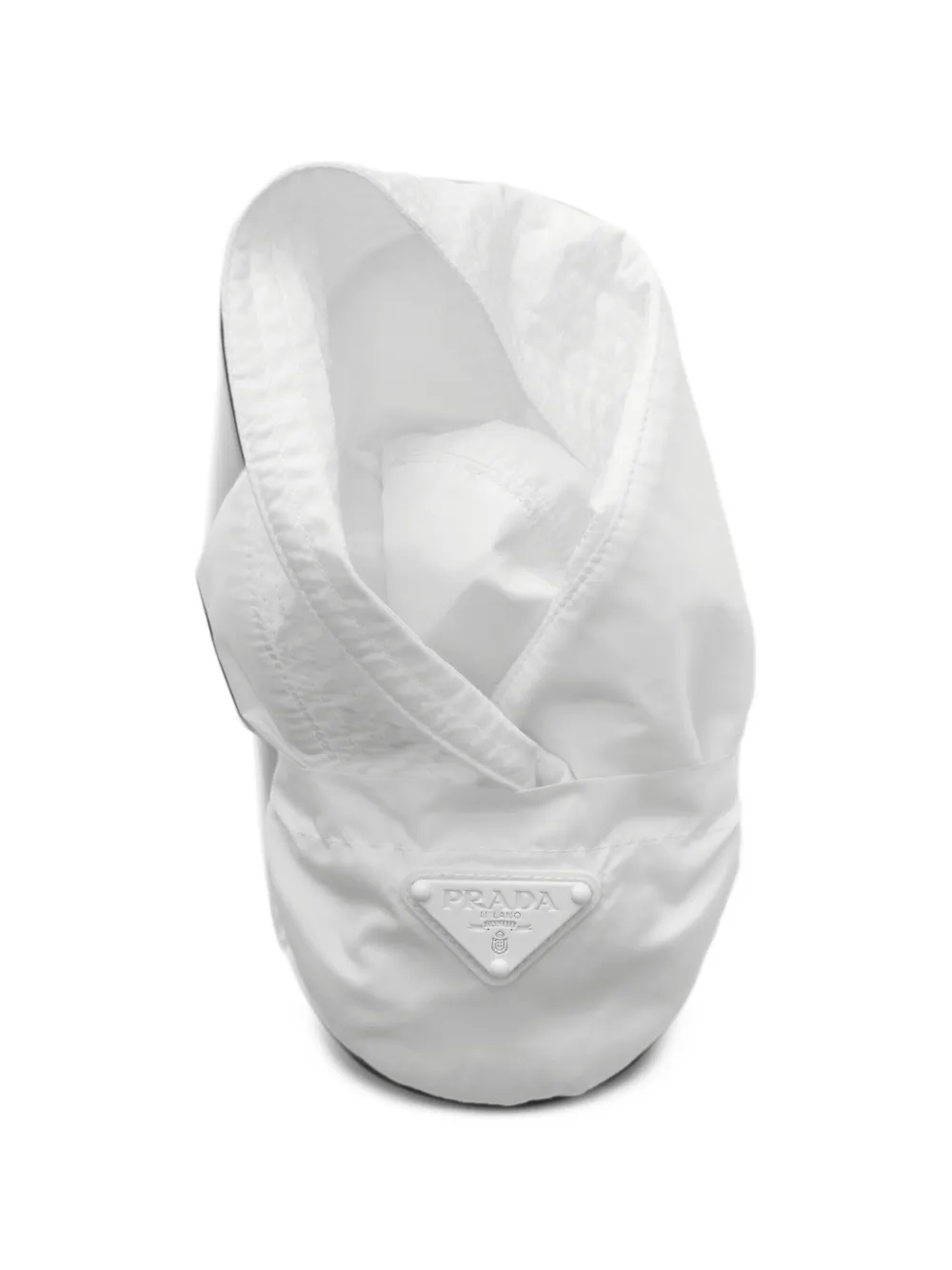 Prada Foldable Re-Nylon bucket hat Wit