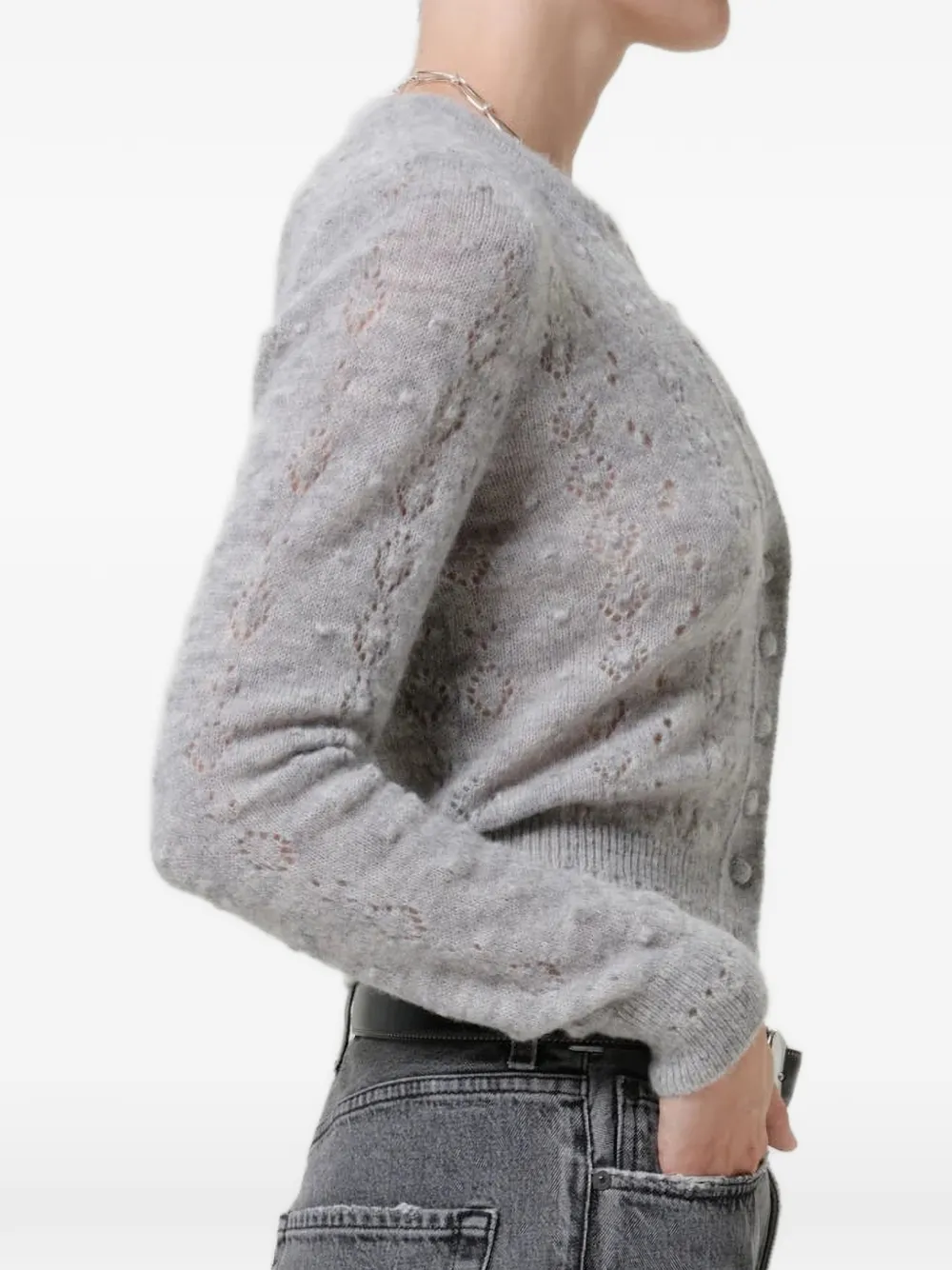 Citizens of Humanity Tabitha pointelle-knit cardigan Grijs