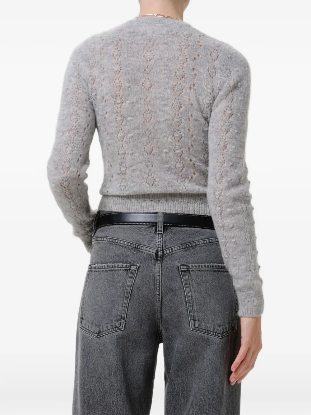Citizens of Humanity Tabitha pointelle-knit cardigan Grijs