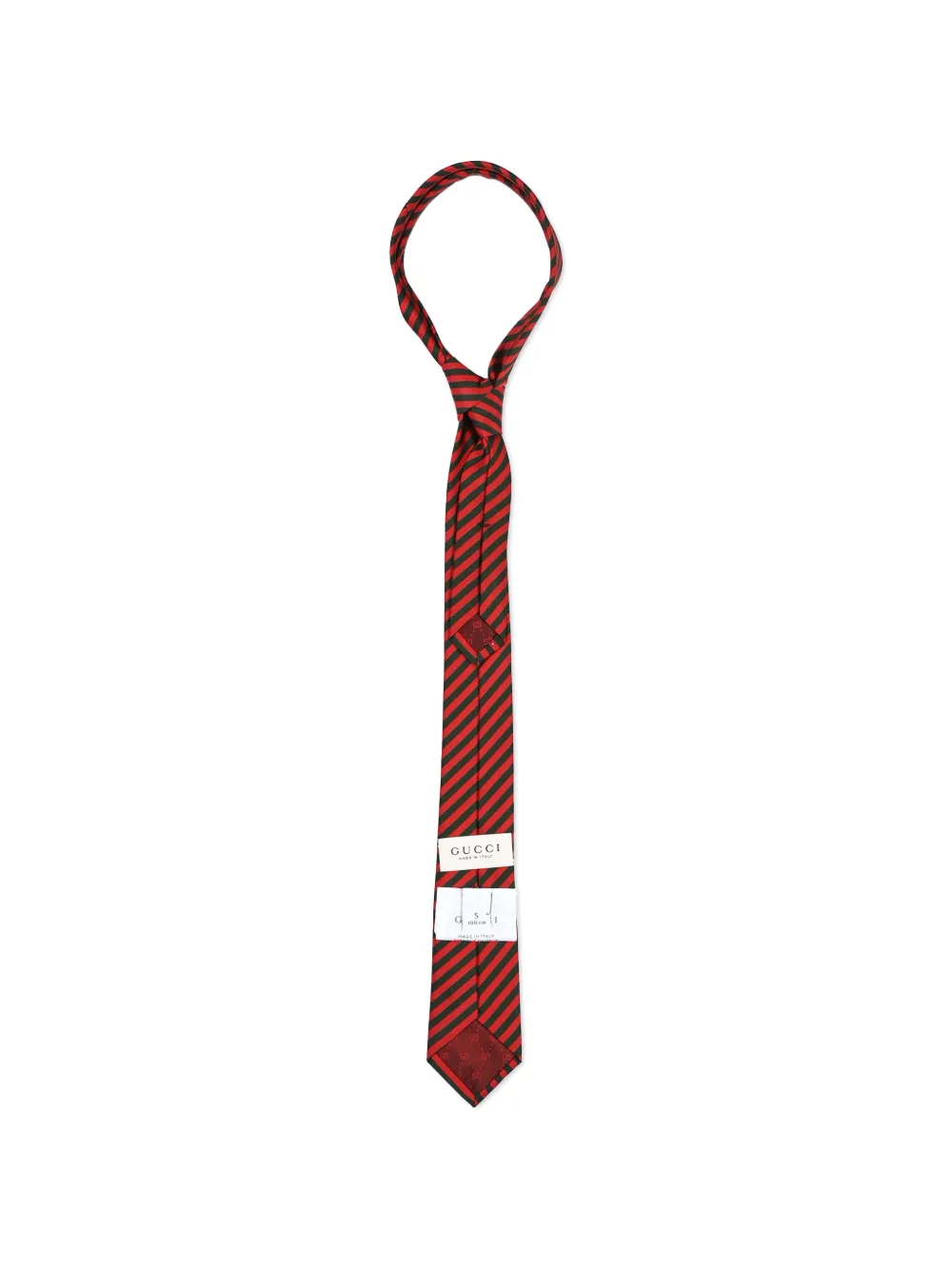 Gucci Kids striped silk tie Rood