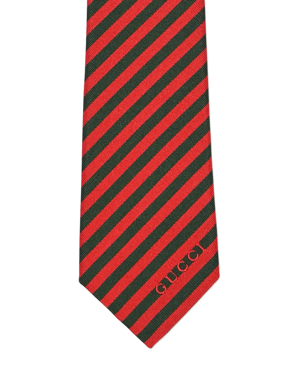 Gucci Kids striped silk tie Rood