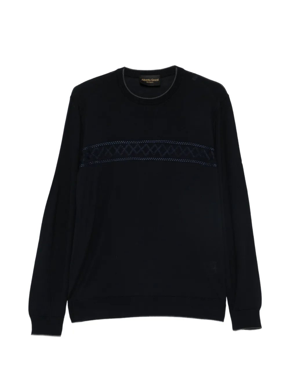 Alberto Gozzi embroidered wool sweater - Blu
