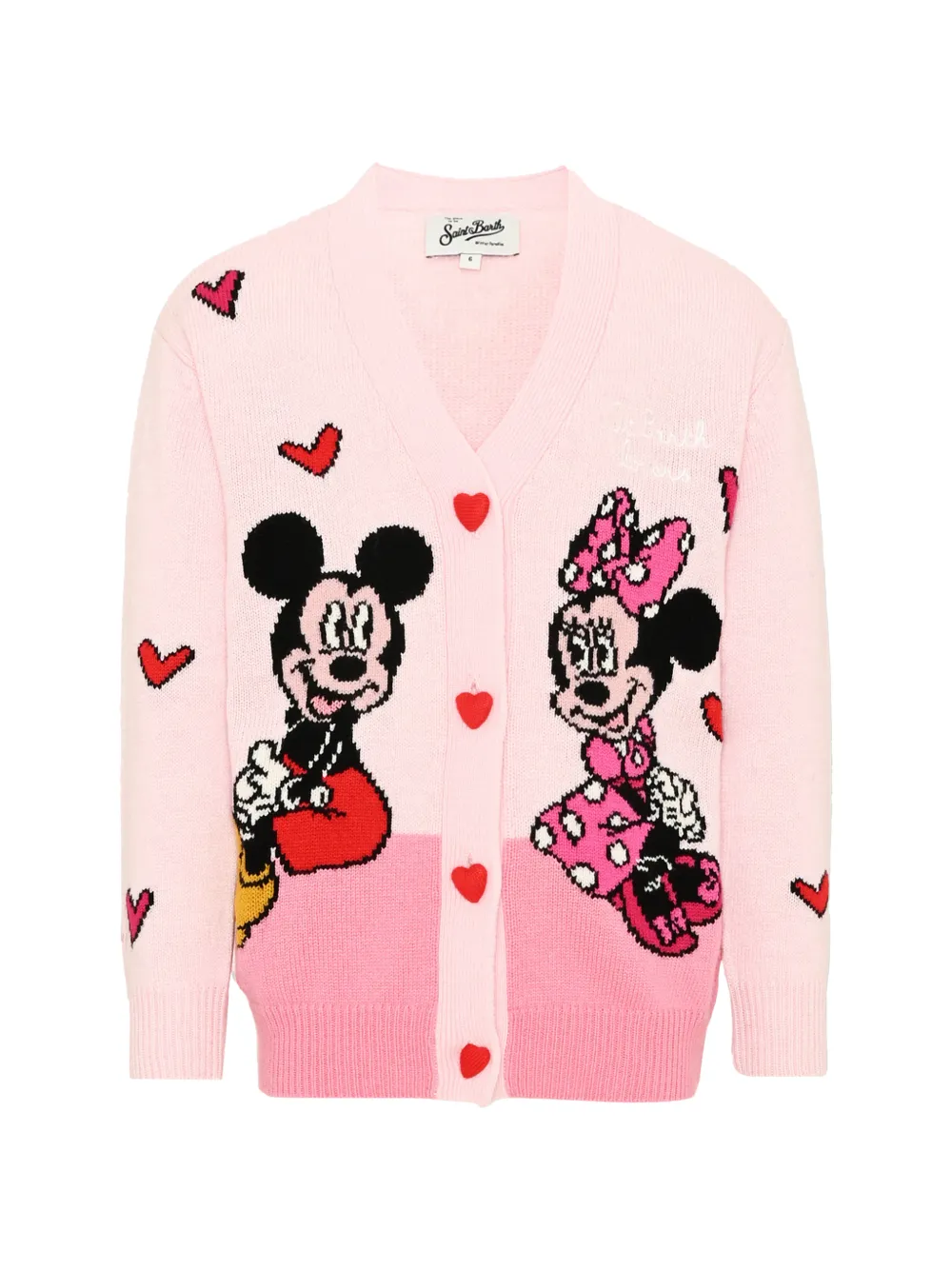 MC2 Saint Barth Kids x Disney intarsia-knit cardigan Roze