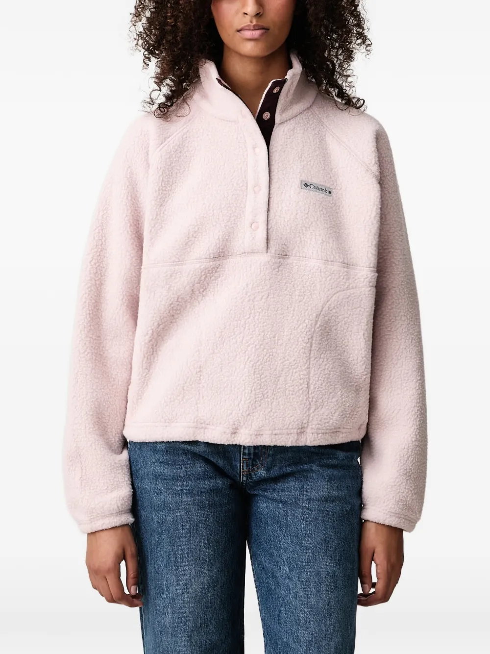 Columbia Jasper Ridge™ fleece-texture press-stud sweater Roze