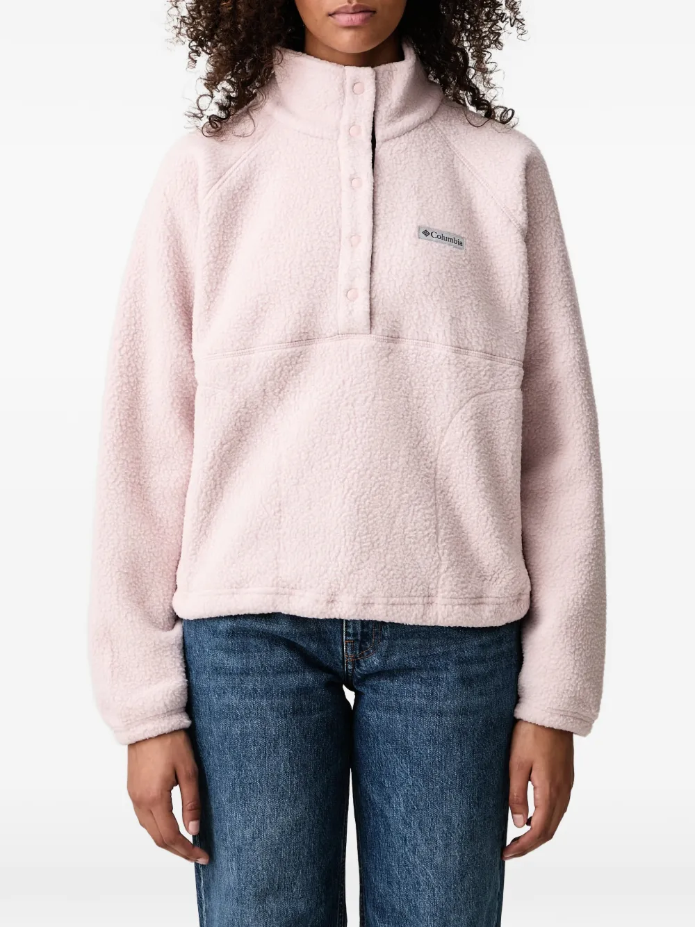 Columbia Jasper Ridge™ fleece-texture press-stud sweater Roze