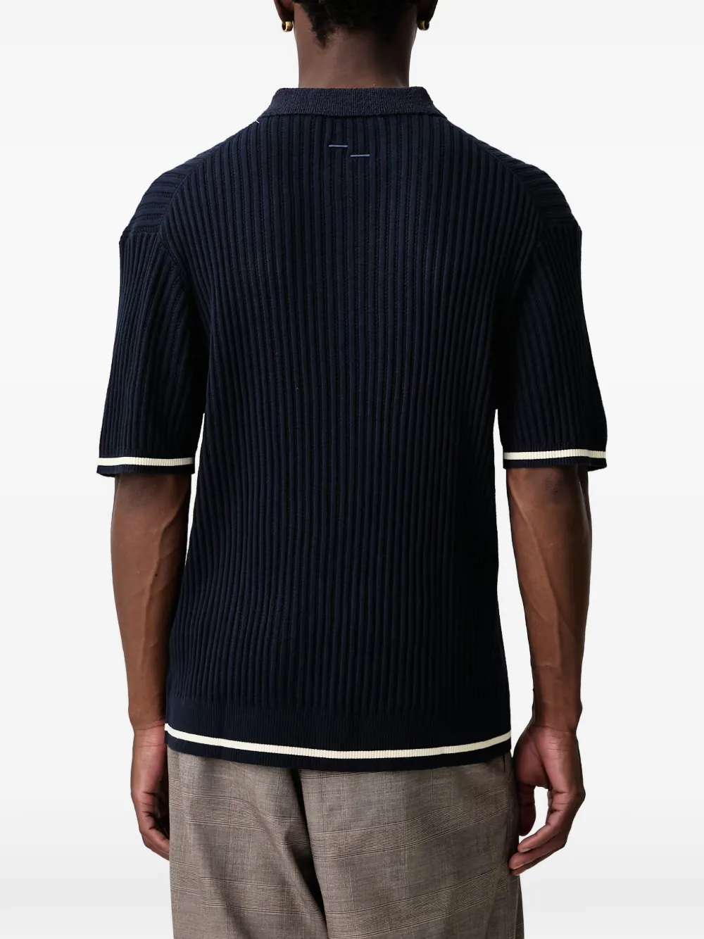 Filling Pieces logo-embroidered polo shirt Blauw