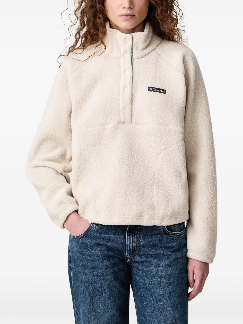 Columbia Jasper Ridge™ fleece-texture press-stud sweater - Toni neutri