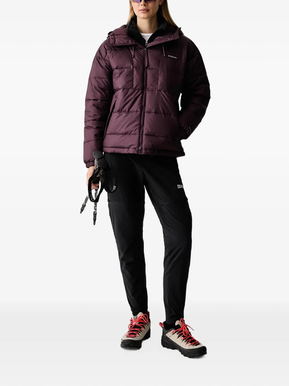 Columbia Pike Lake™ III quilted hooded jacket Paars