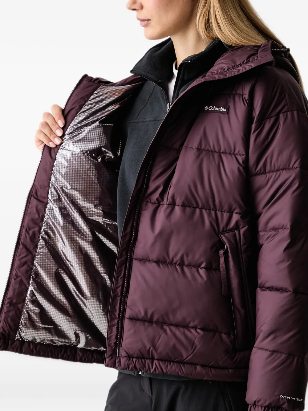 Columbia Pike Lake™ III quilted hooded jacket Paars
