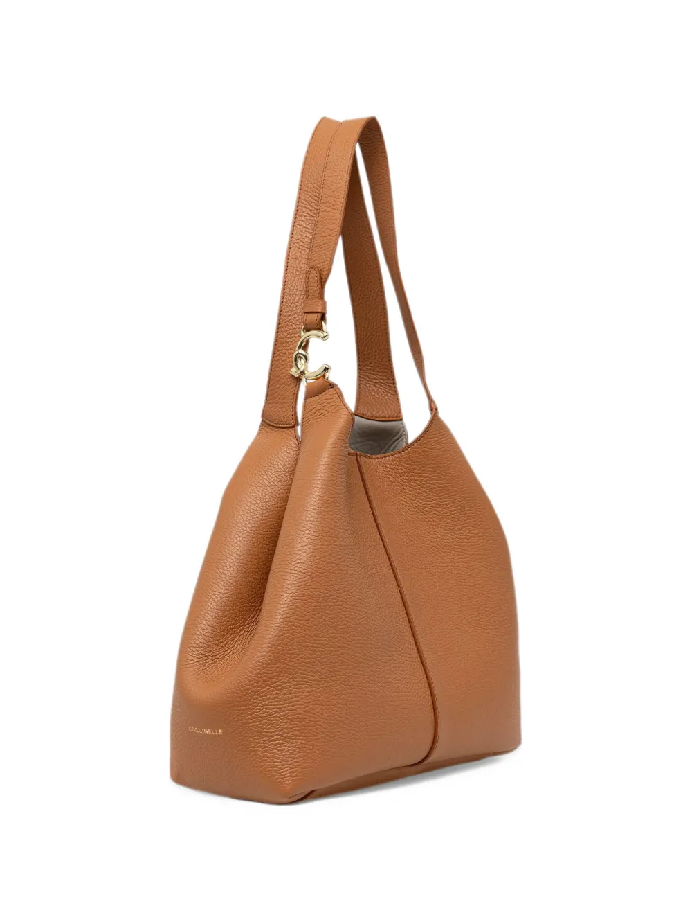 Coccinelle C-Easy grained-leather tote bag Bruin