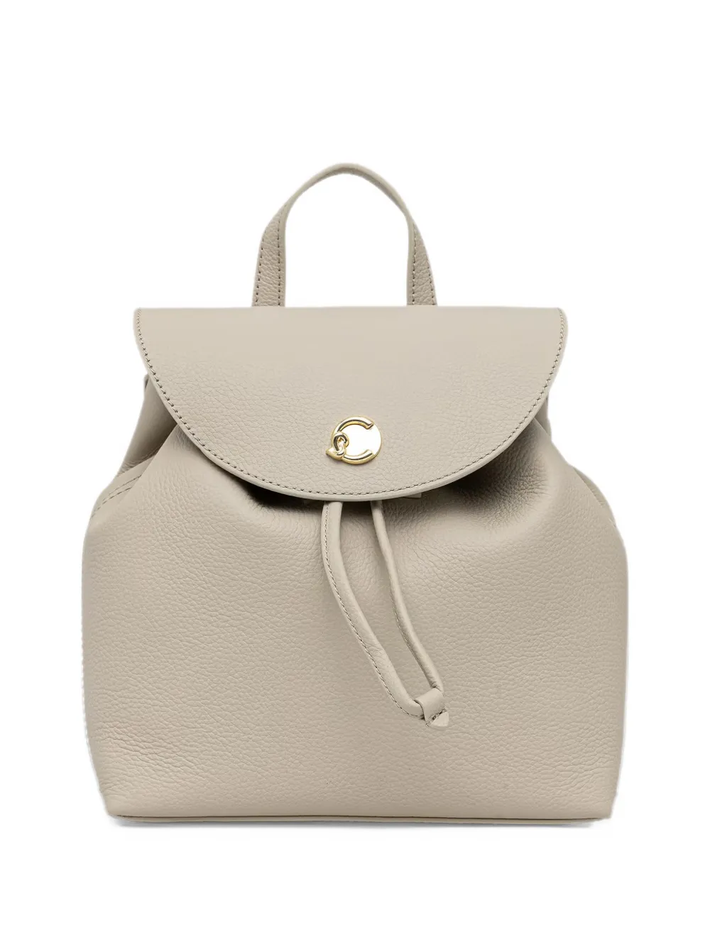 Coccinelle mini Nikla grainy-leather backpack - Bianco