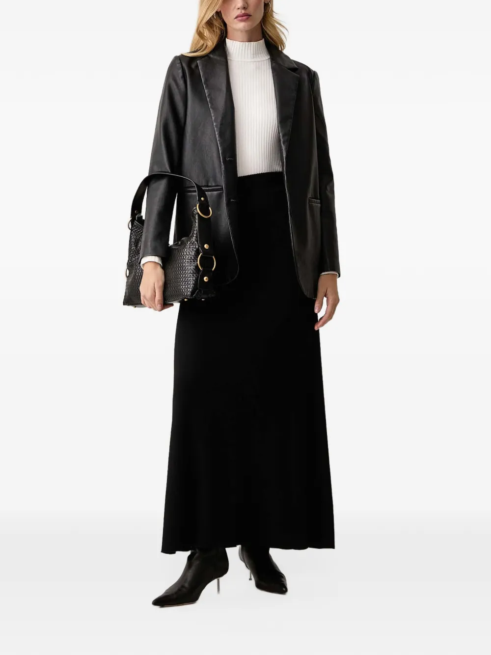 Ermanno Scervino lace-trim jersey maxi skirt Zwart