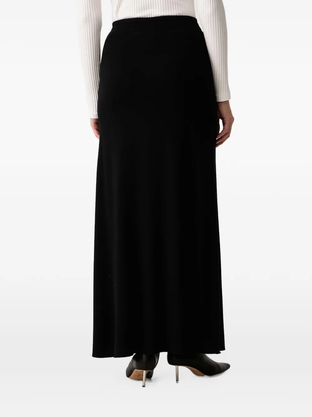 Ermanno Scervino lace-trim jersey maxi skirt Zwart