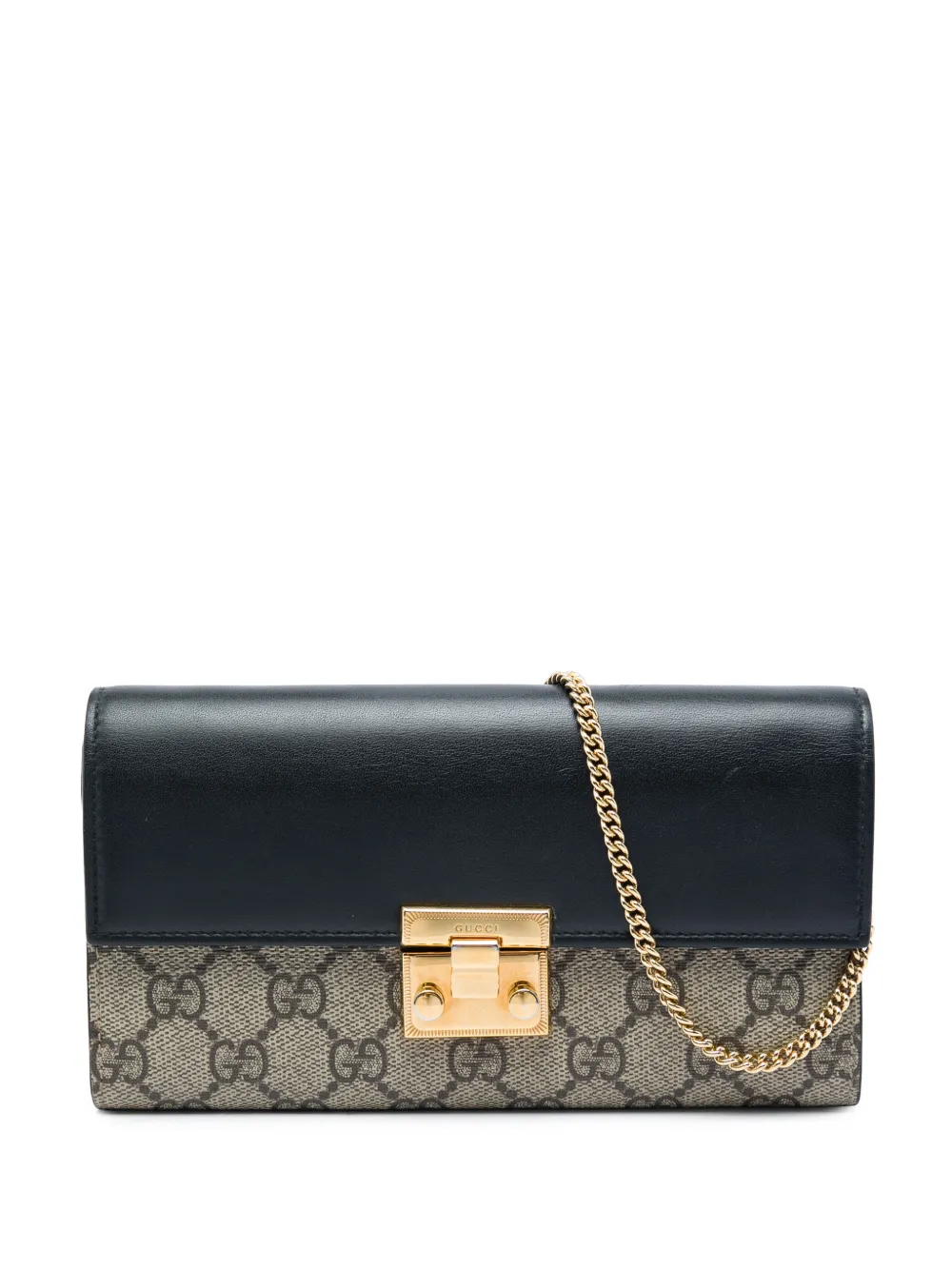 Gucci Pre-Owned 2000-2015 GG Supreme Padlock Wallet On Chain shoulder bag - Toni neutri