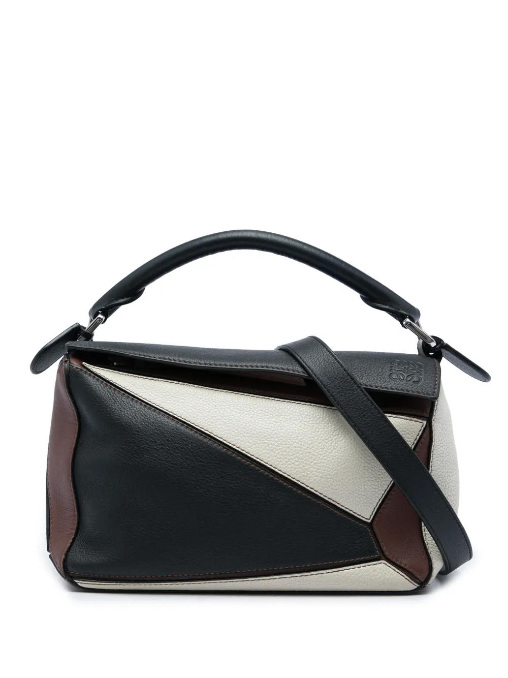 Loewe Pre-Owned 2019 Small Tricolor Calfskin Puzzle satchel - Schwarz