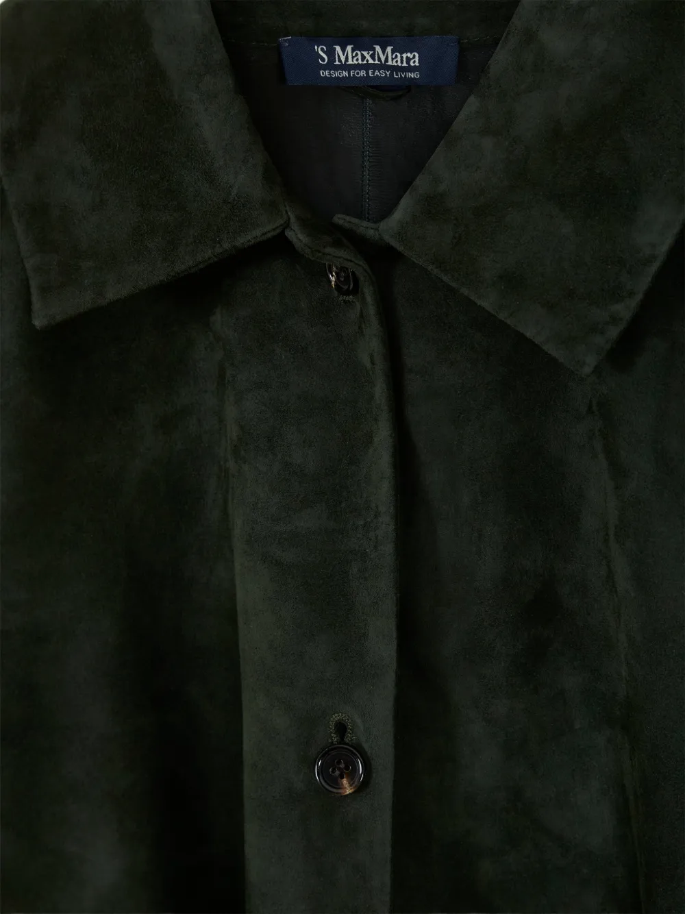 'S Max Mara Gocce suede button-down coat Groen