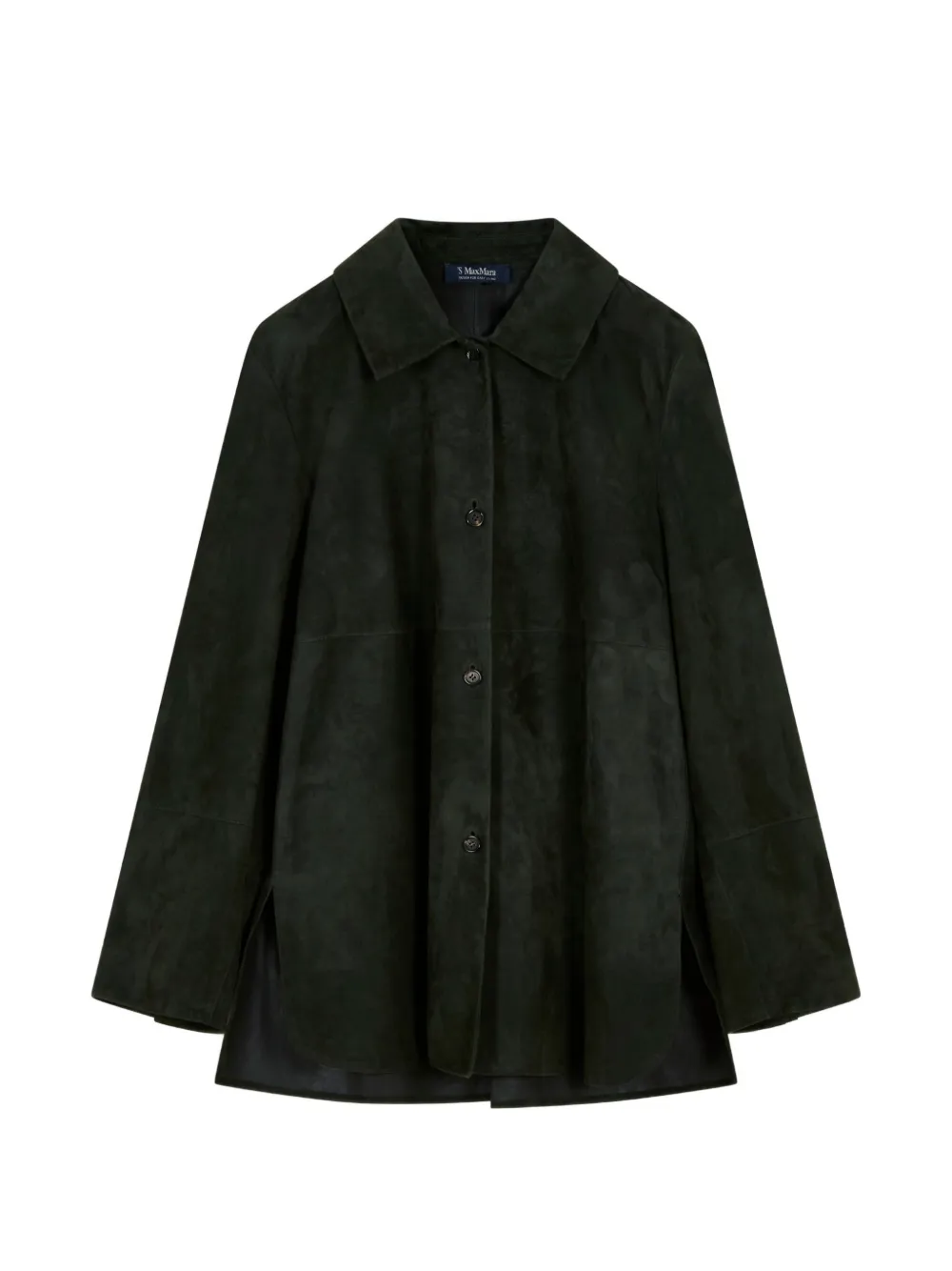 'S Max Mara Gocce suede button-down coat Groen