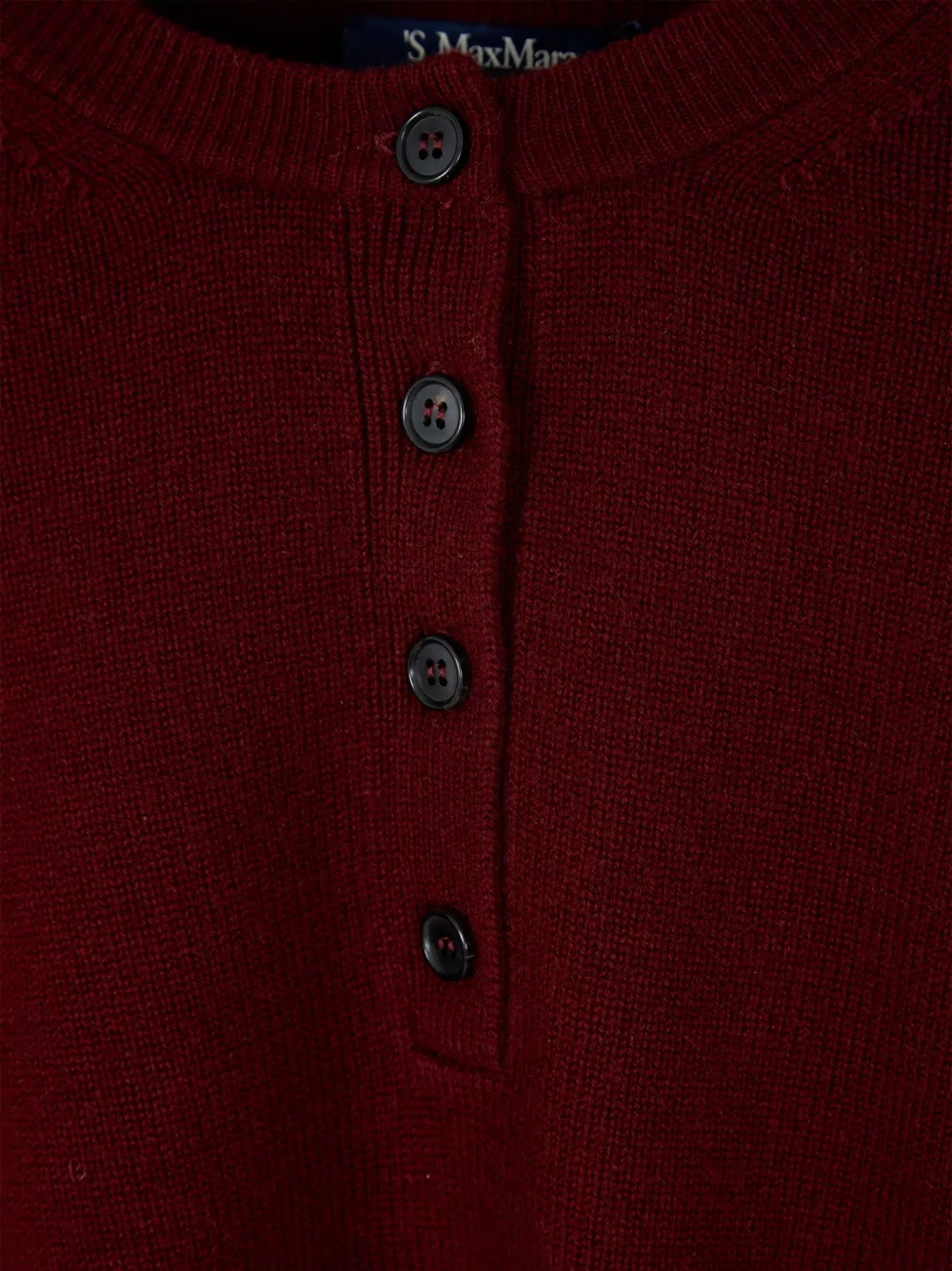 'S Max Mara Lisa henley-neck dropped-shoulder sweater Rood