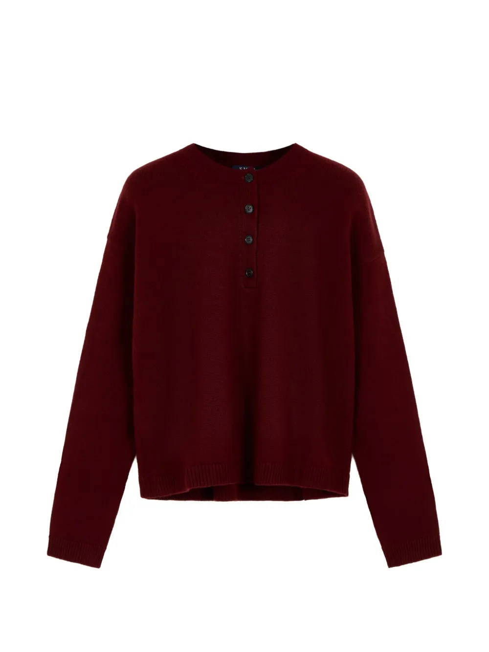 'S Max Mara Lisa henley-neck dropped-shoulder sweater Rood