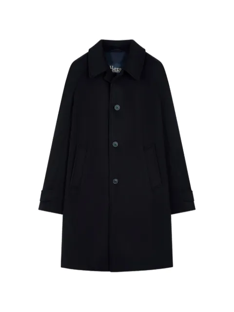 Herno button-fastening raglan-sleeve coat