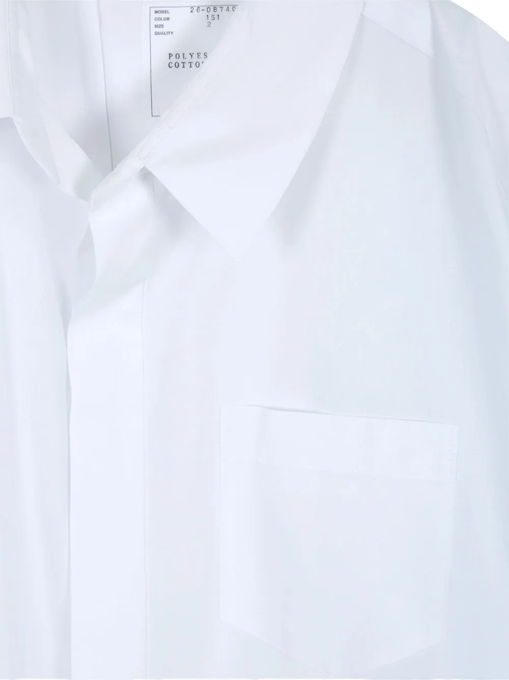 sacai layered buckled shirt Wit
