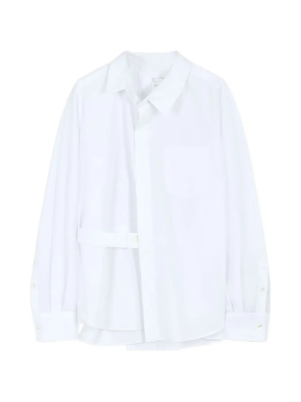 Sacai layered buckled shirt Wit