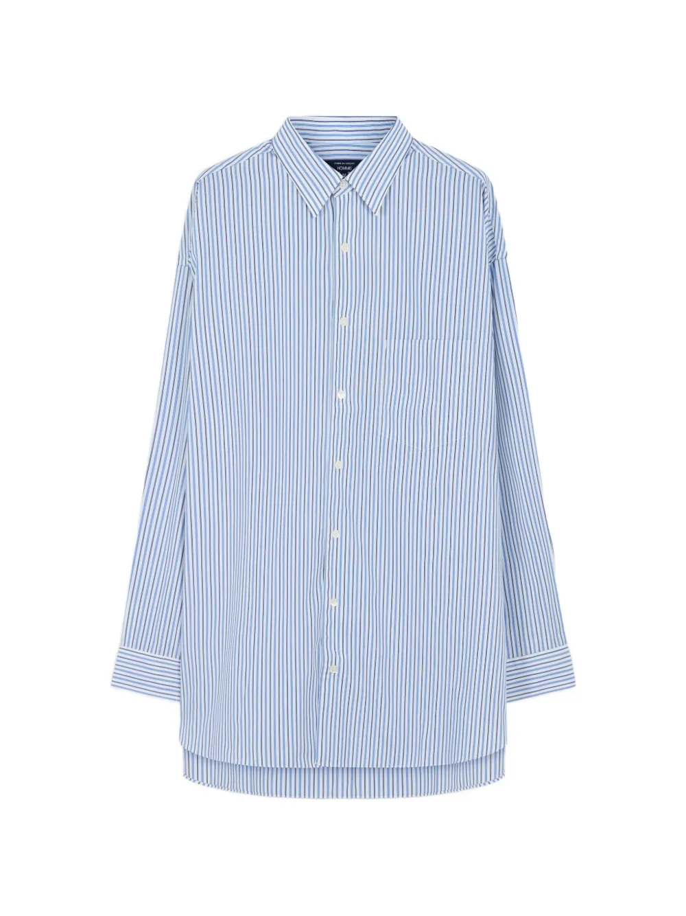 Comme des Garçons Homme vertical-stripe long-sleeve shirt Blauw