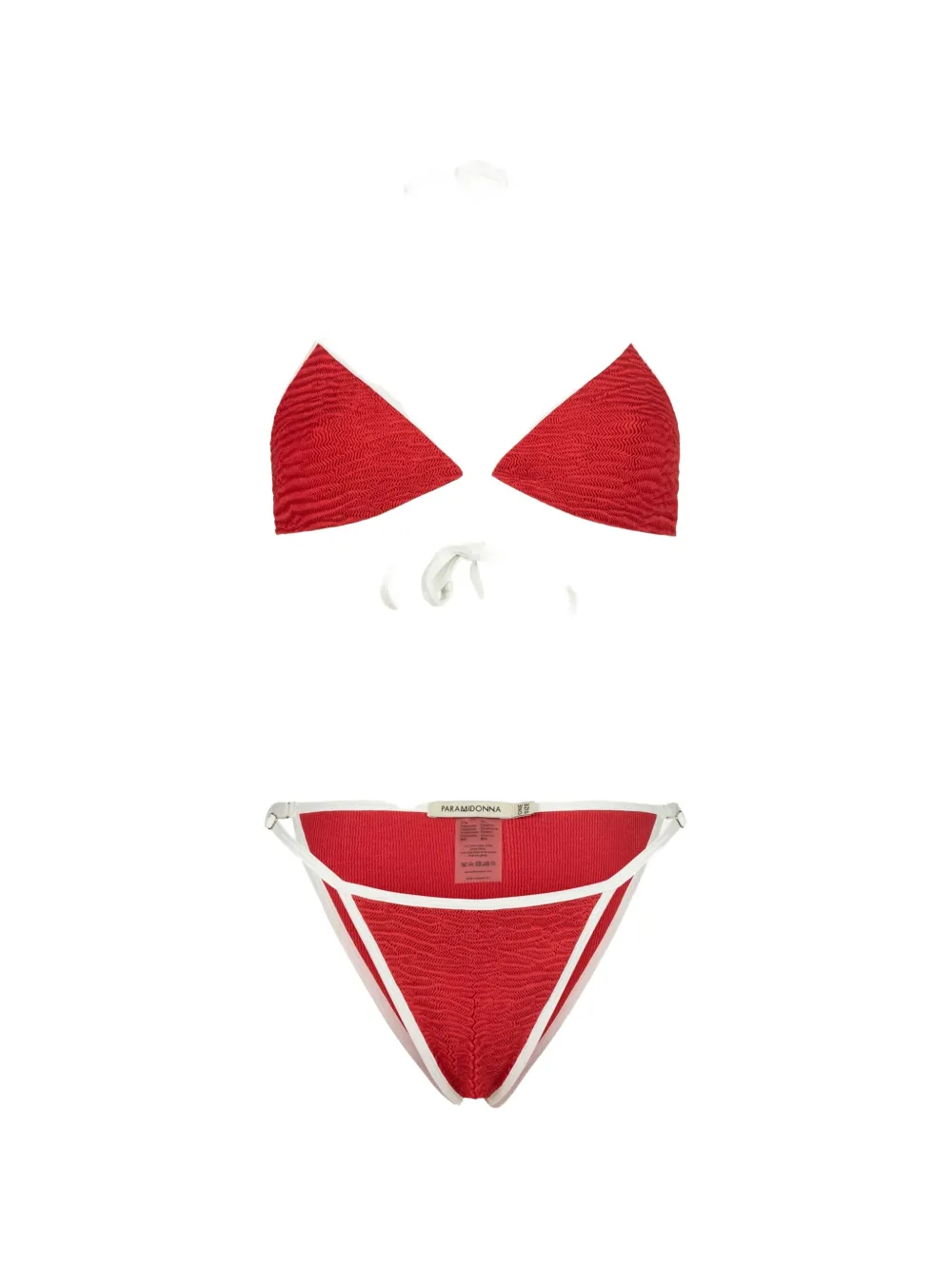 PARAMIDONNA Bikini Klara con effetto stropicciato - Rosso