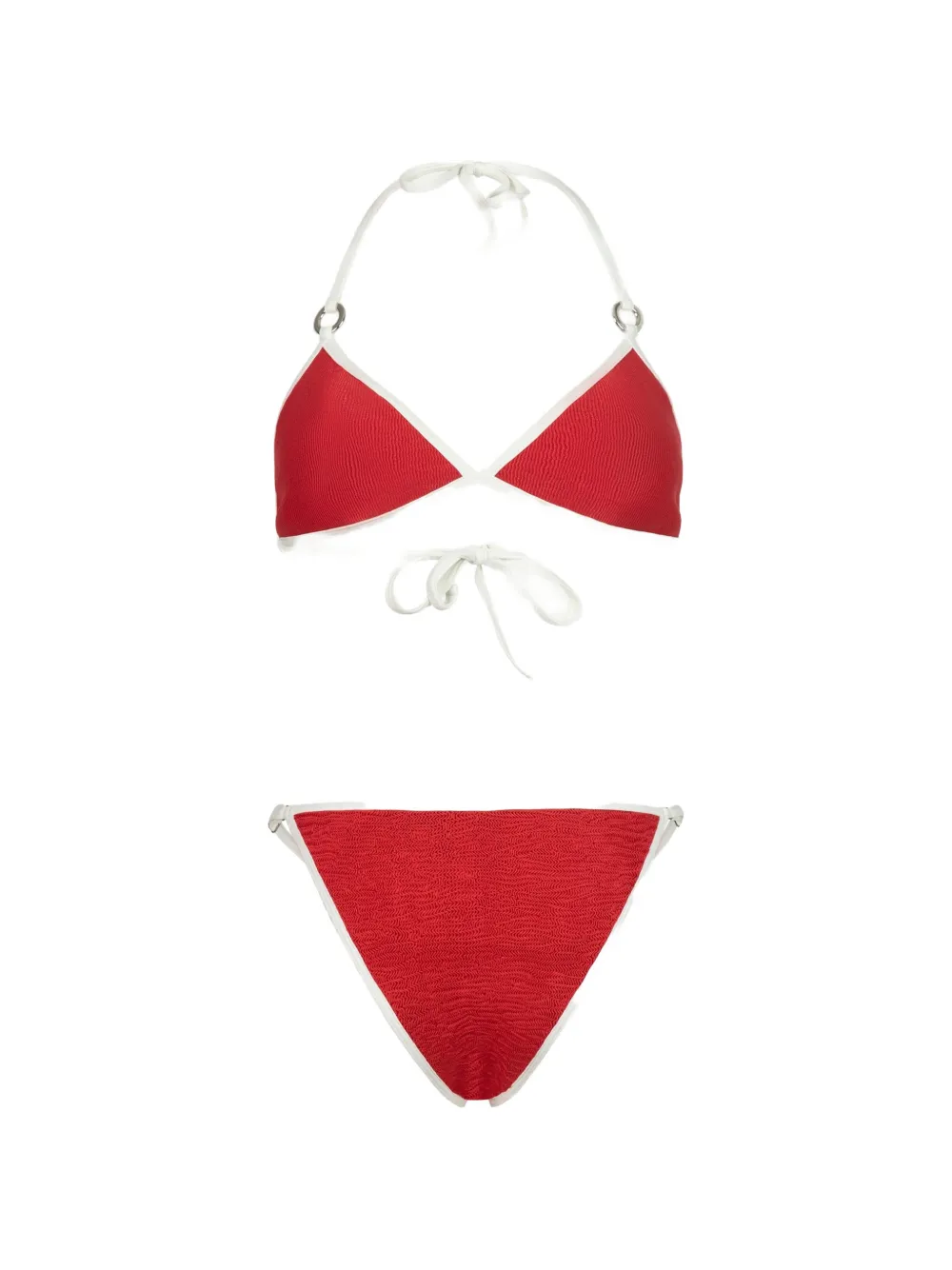 PARAMIDONNA Klara crinkle-effect bikini Rood