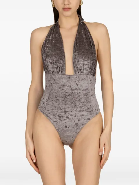 PARAMIDONNA Amber velvet-effect swimsuit