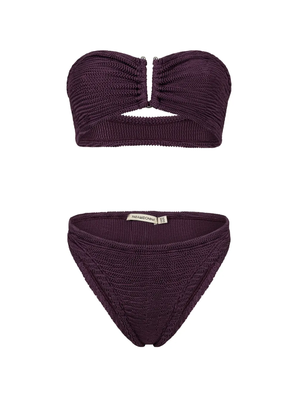 PARAMIDONNA Frida crinkle-effect bikini - Viola