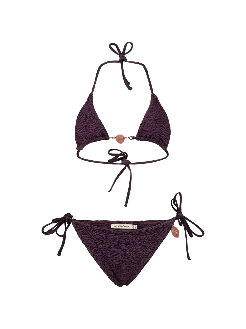 PARAMIDONNA Ema crinkle-effect bikini - Viola