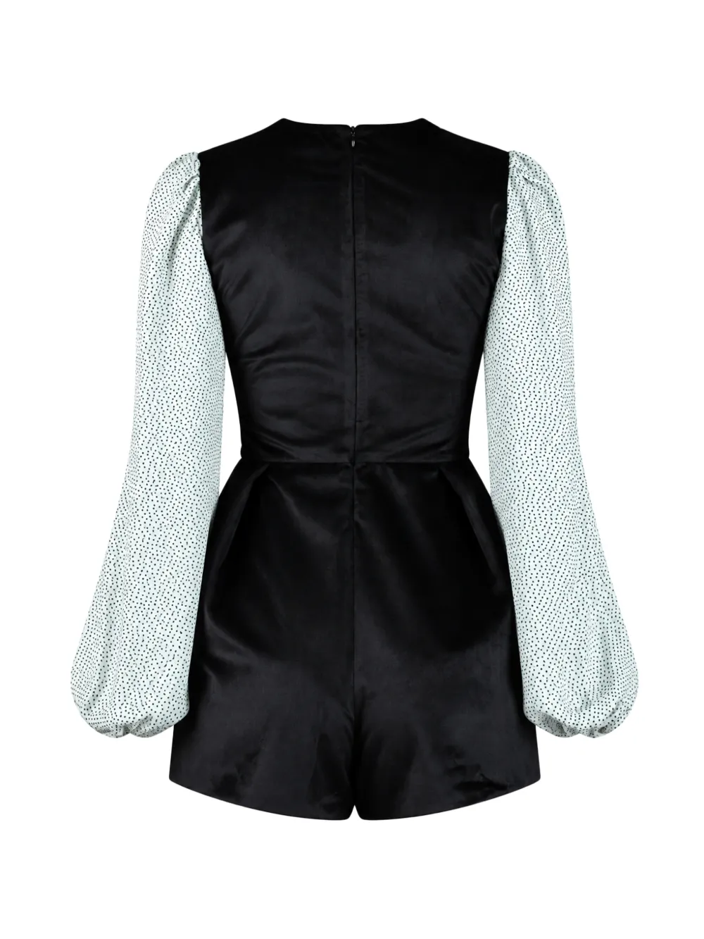 Elisabetta Franchi La Mia Bambina bow-detail polka-dot playsuit Zwart