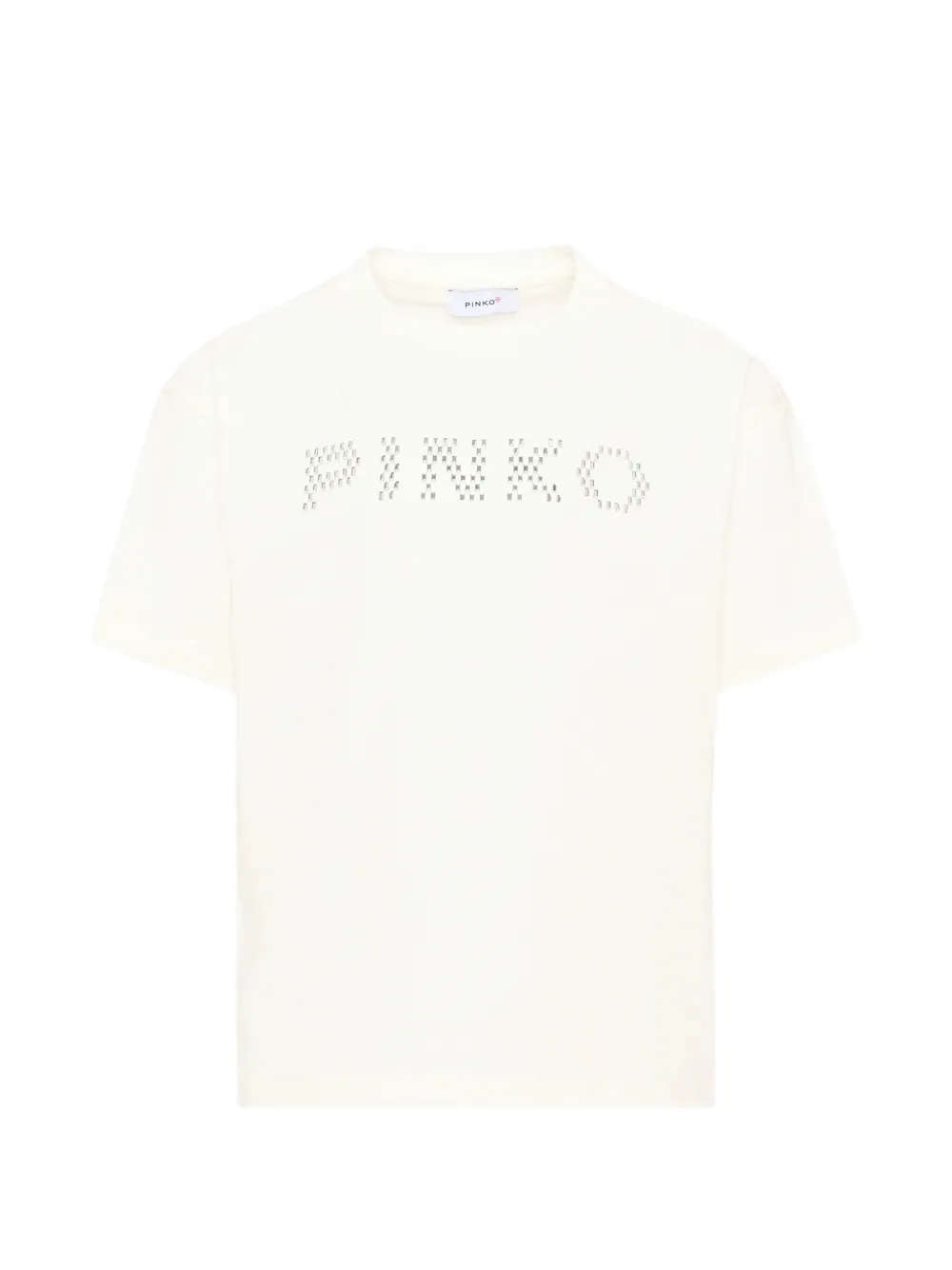 Pinko Kids logo-embellished T-shirt - Toni neutri