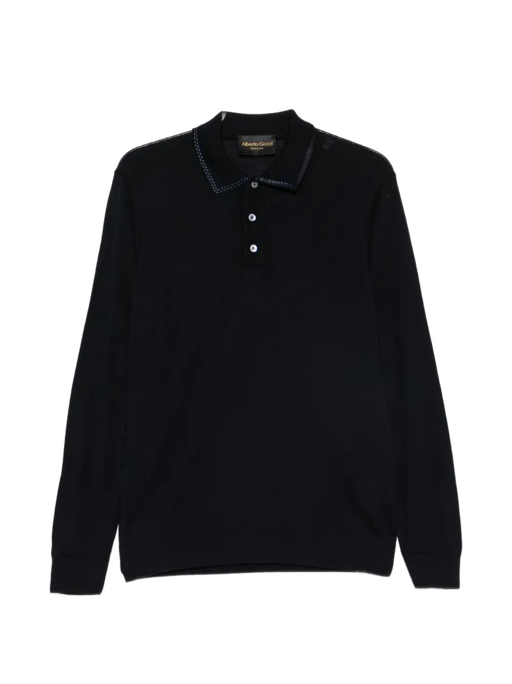 Alberto Gozzi contrast-stitched wool sweater - Blu