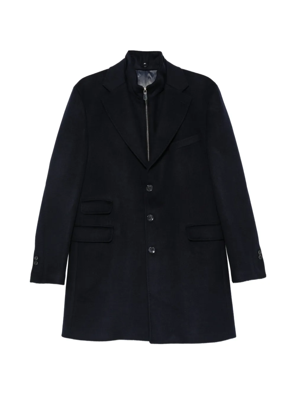 Alberto Gozzi single-breasted wool coat - Blu