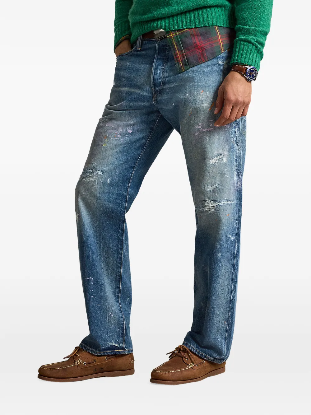Polo Ralph Lauren Vintage Classic distressed jeans Blauw