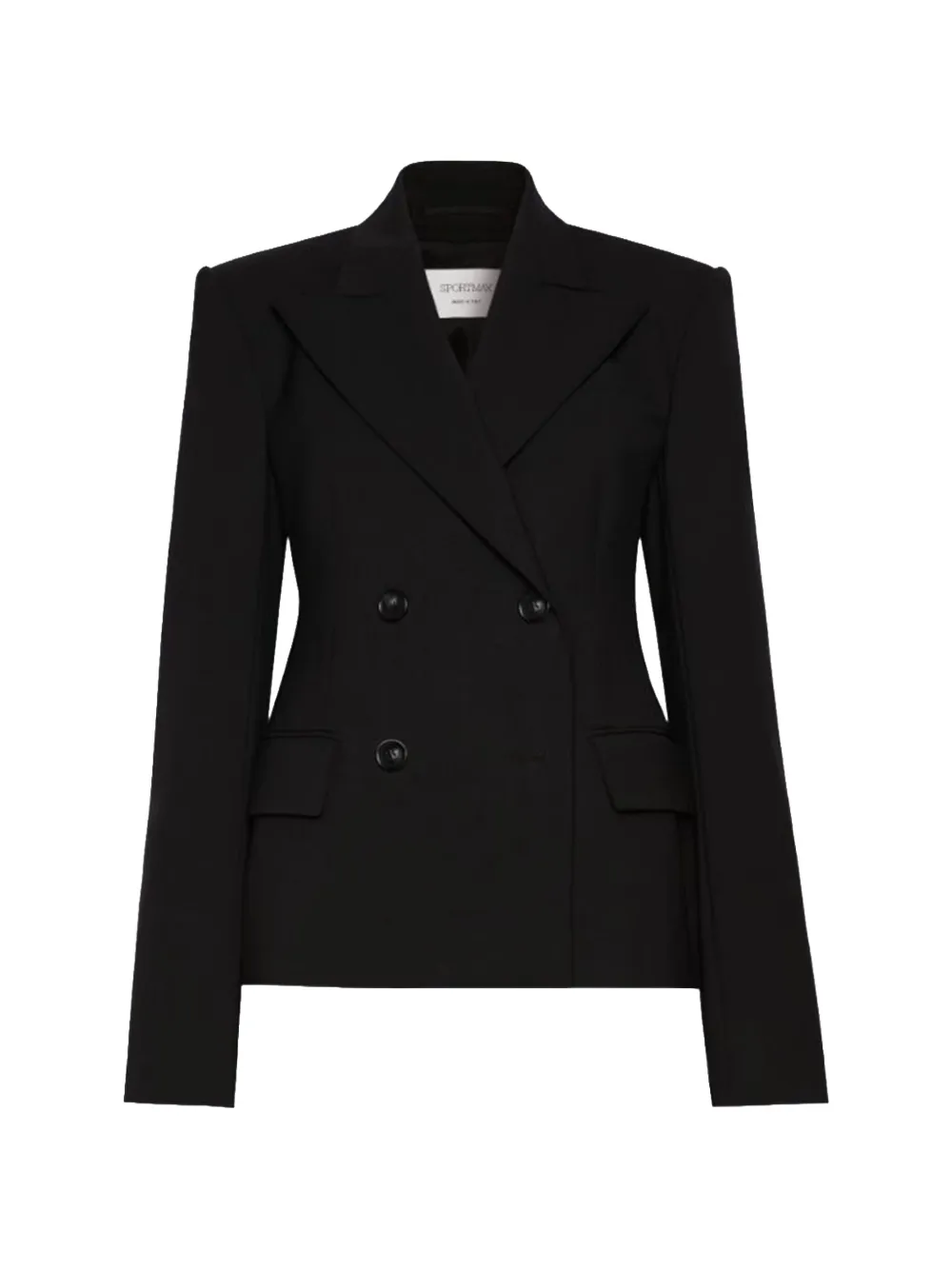 Sportmax Fresia double-breasted peak-lapels blazer Zwart