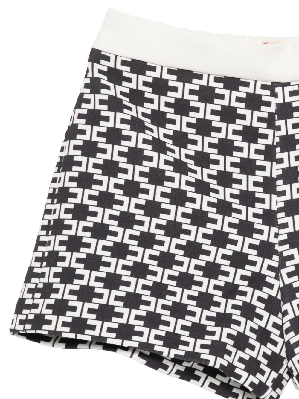 Elisabetta Franchi La Mia Bambina monogram-print shorts Zwart