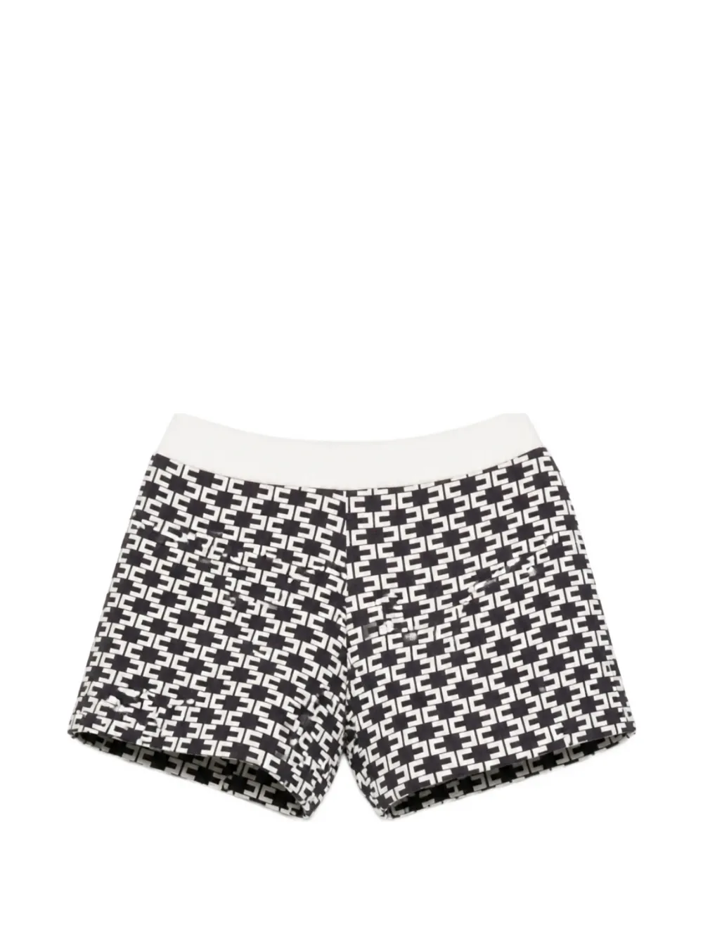 Elisabetta Franchi La Mia Bambina monogram-print shorts Zwart