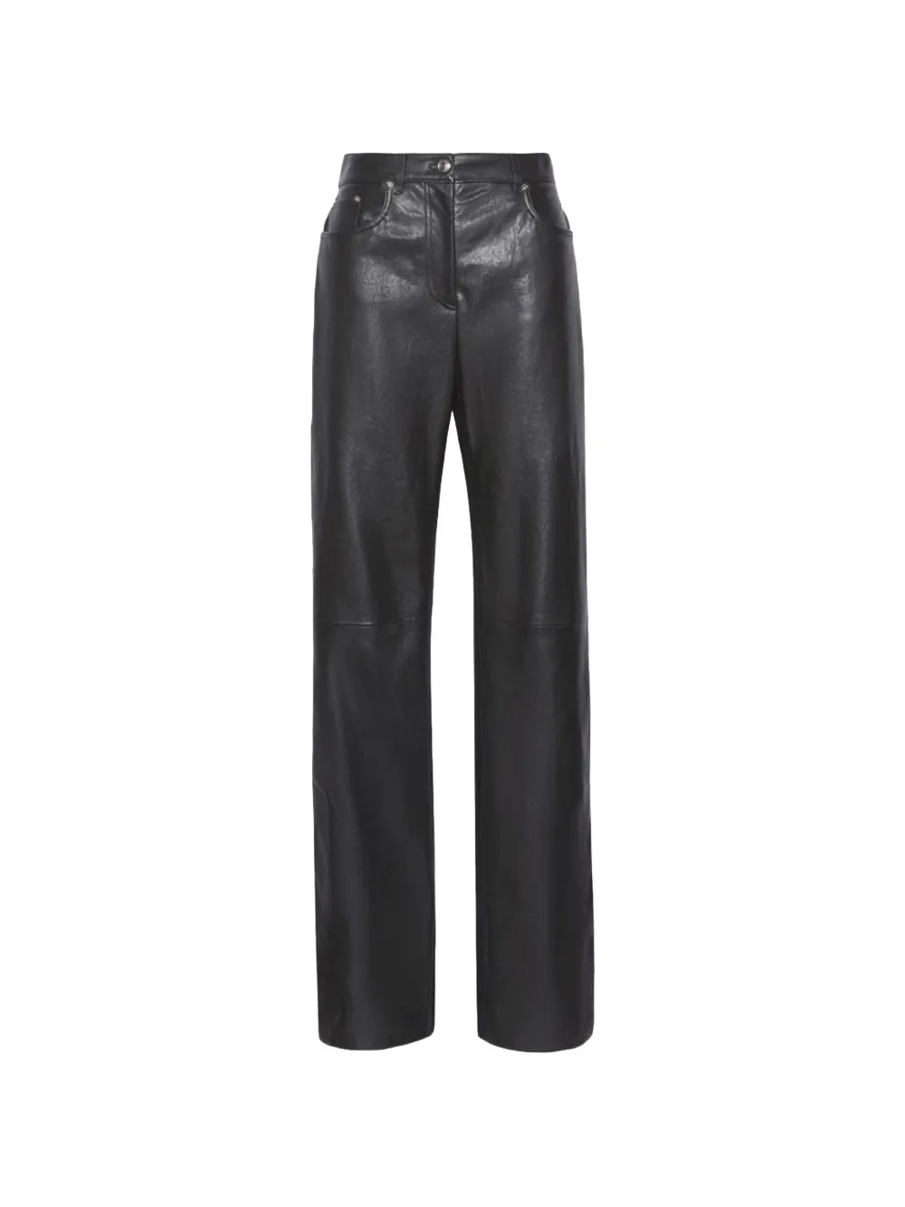 Sportmax panelled leather trousers Zwart