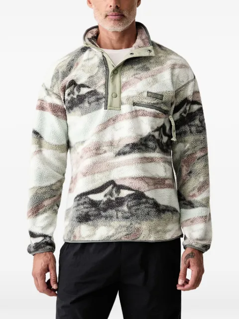 Columbia landscape-print fleece sweater