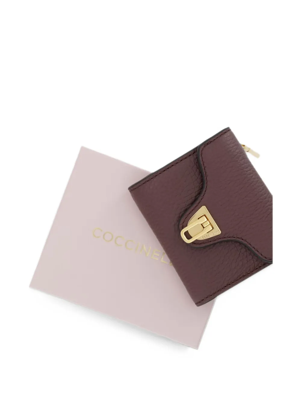 Coccinelle Beat Soft portemonnee van bewerkt leer Rood