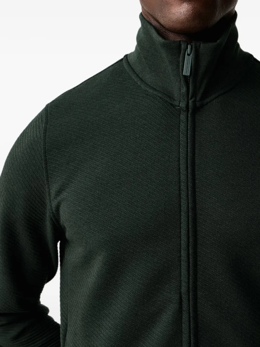 Colmar zip-up jacquard sweatshirt Groen