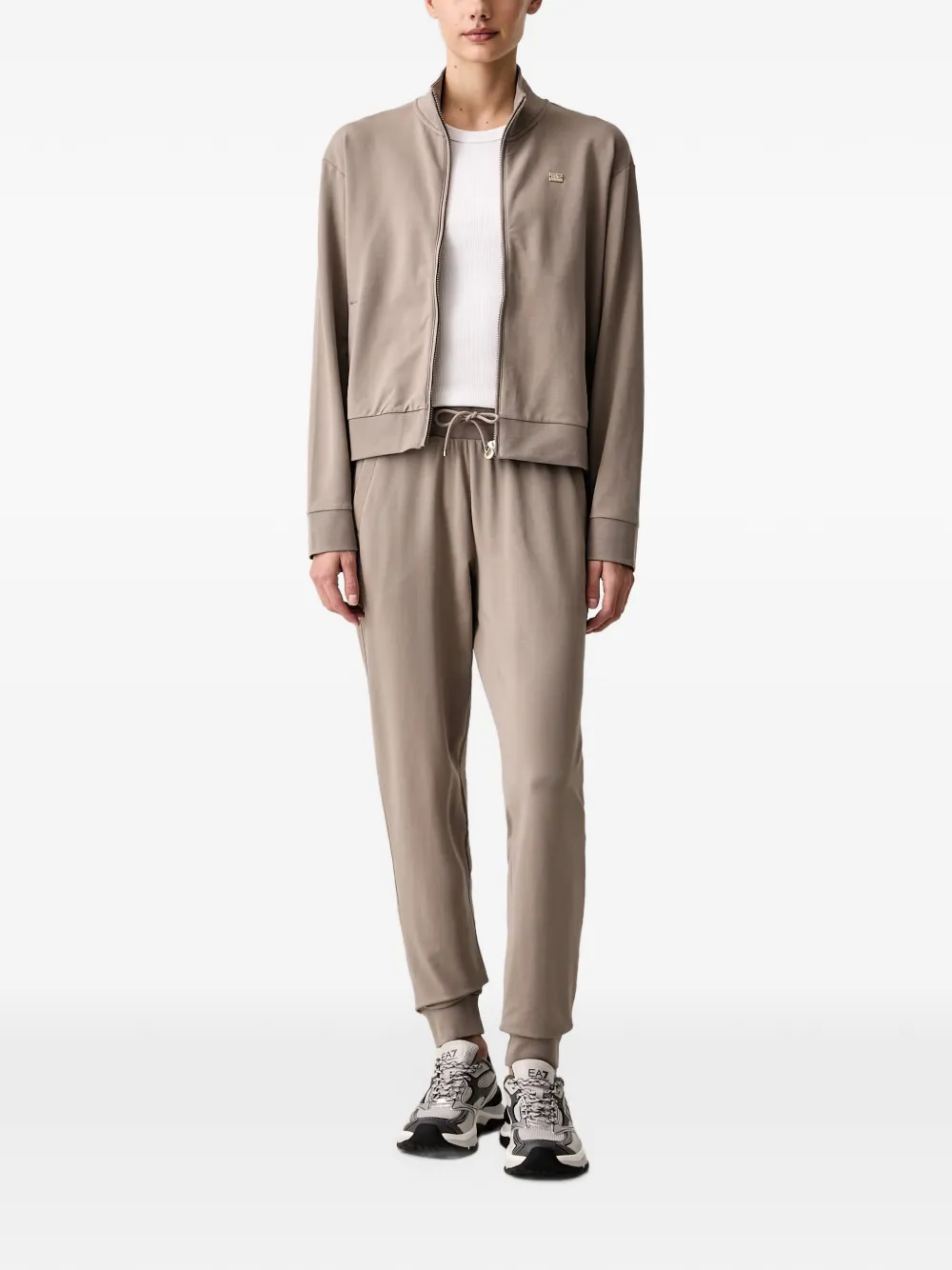 Ea7 Emporio Armani logo-plaque tracksuit - Toni neutri