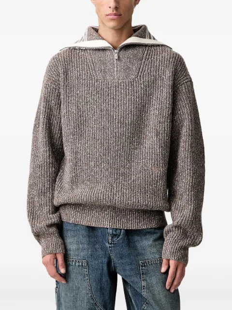 Filling Pieces quarter-zip chunky-knit sweater