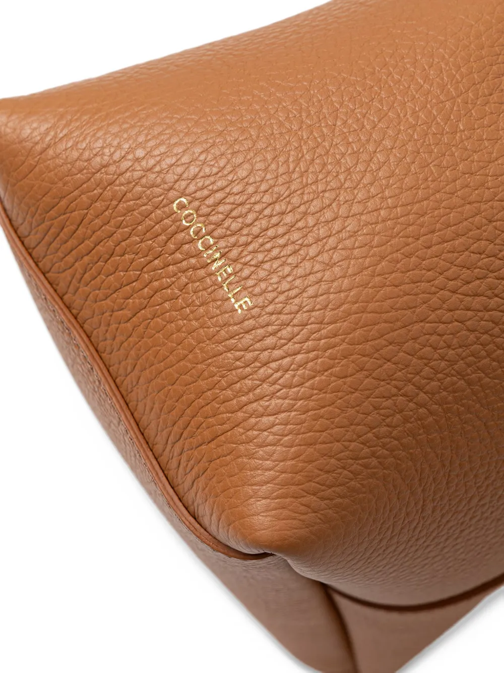 Coccinelle Kleine C-Easy leren shopper met textuur Bruin