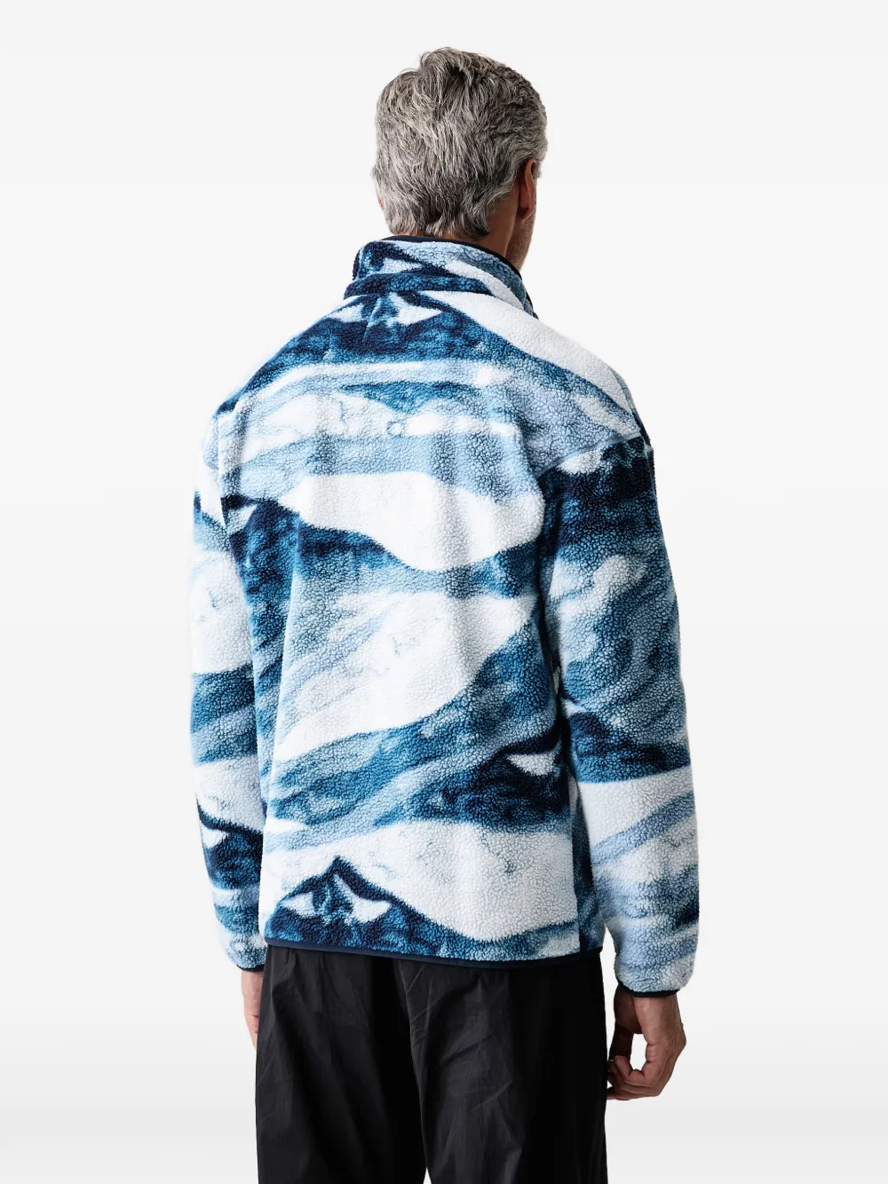 Columbia Helvetia fleece trui met berg-print Blauw